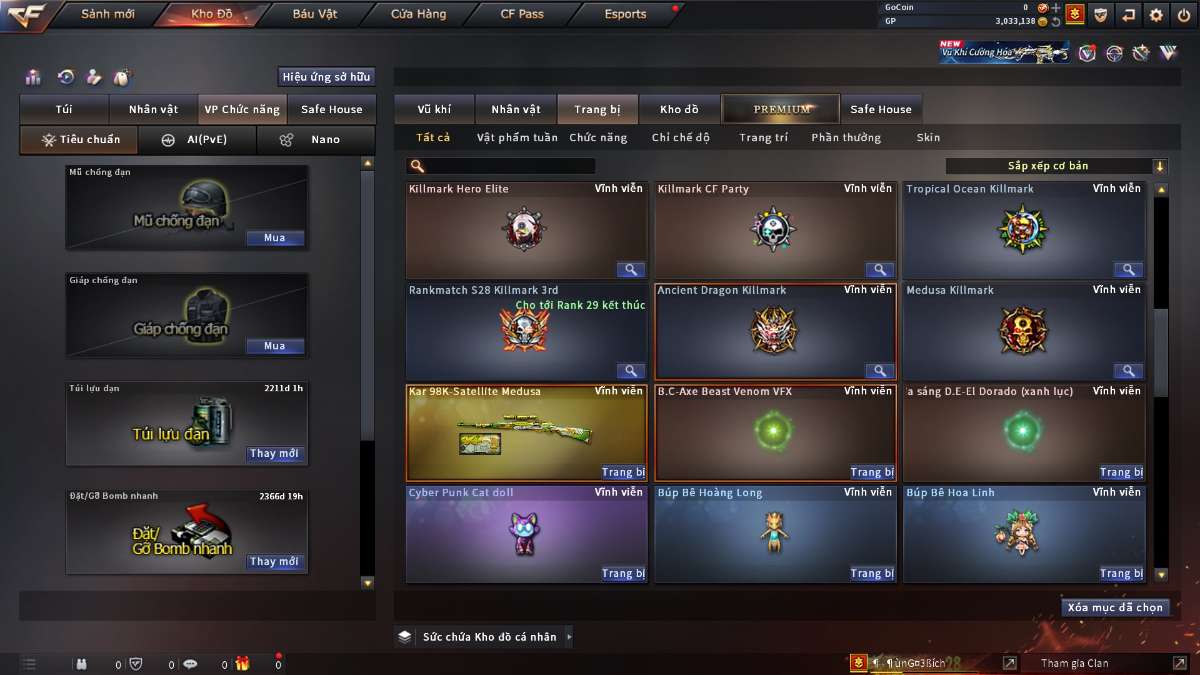 shop acc cf uy tin gia re